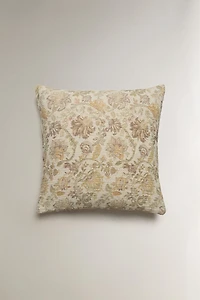 FLORAL PRINT THROW PILLOW COVER