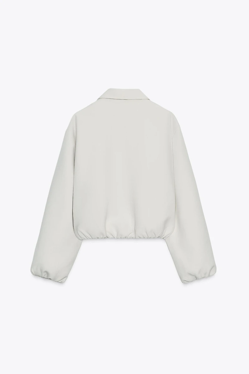 ZIP-UP GATHERED JACKET