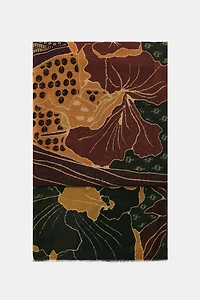 FLORAL PRINT MODAL SILK SCARF