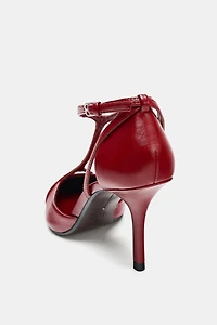 CHAUSSURES À TALONS ET BRIDES EN CUIR