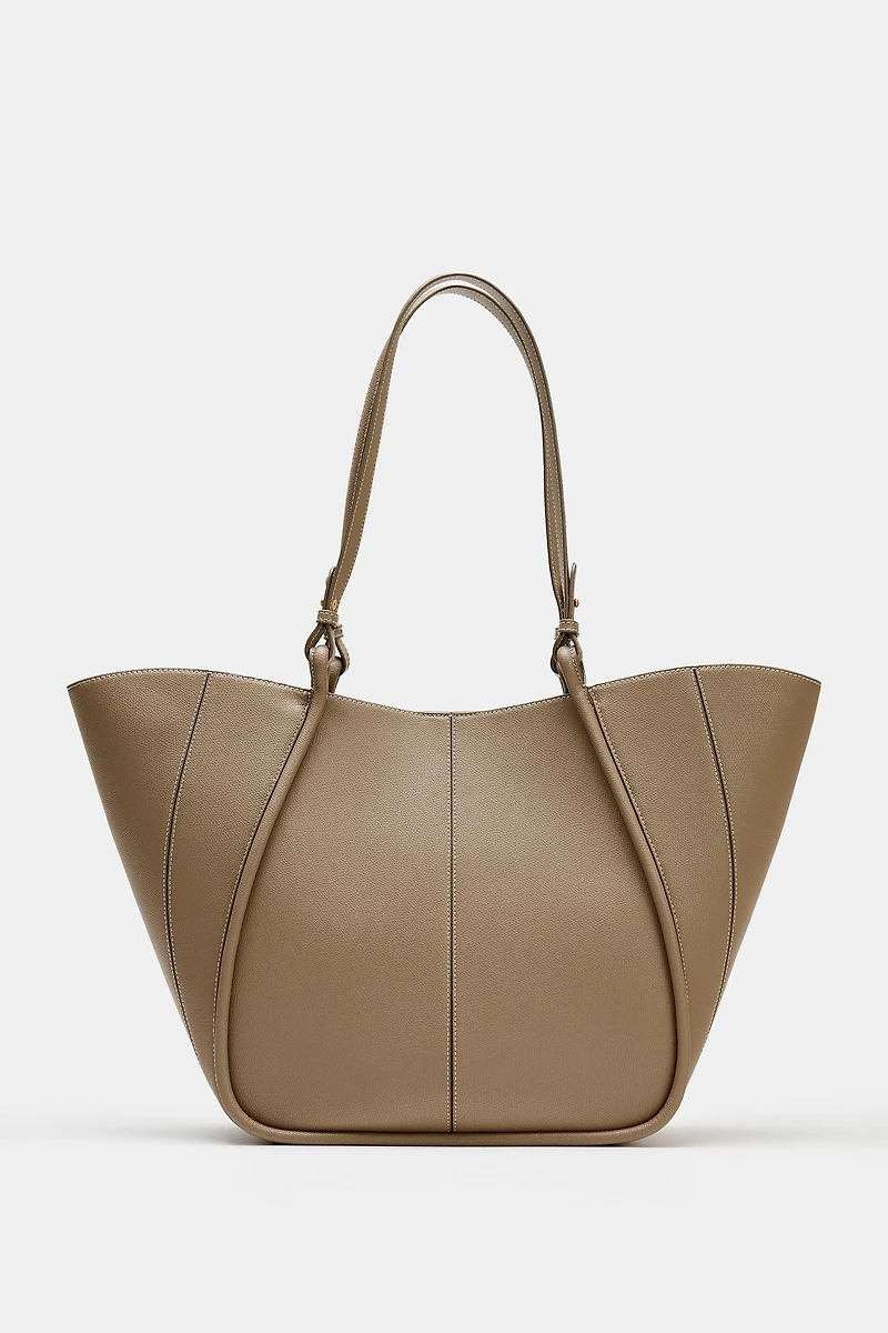 SHOPPER BAG WITH HANDLE DETAIL