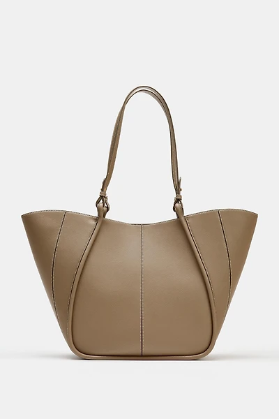 SHOPPER BAG WITH HANDLE DETAIL