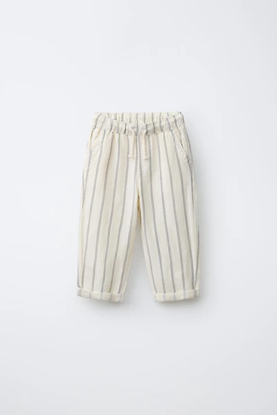FLOWY LINEN BLEND PANTS
