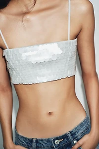 TOP COURT PAILLETTES