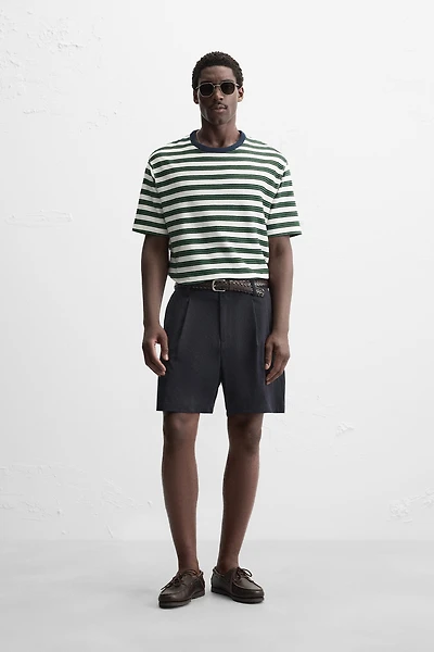 STRIPED JACQUARD T-SHIRT