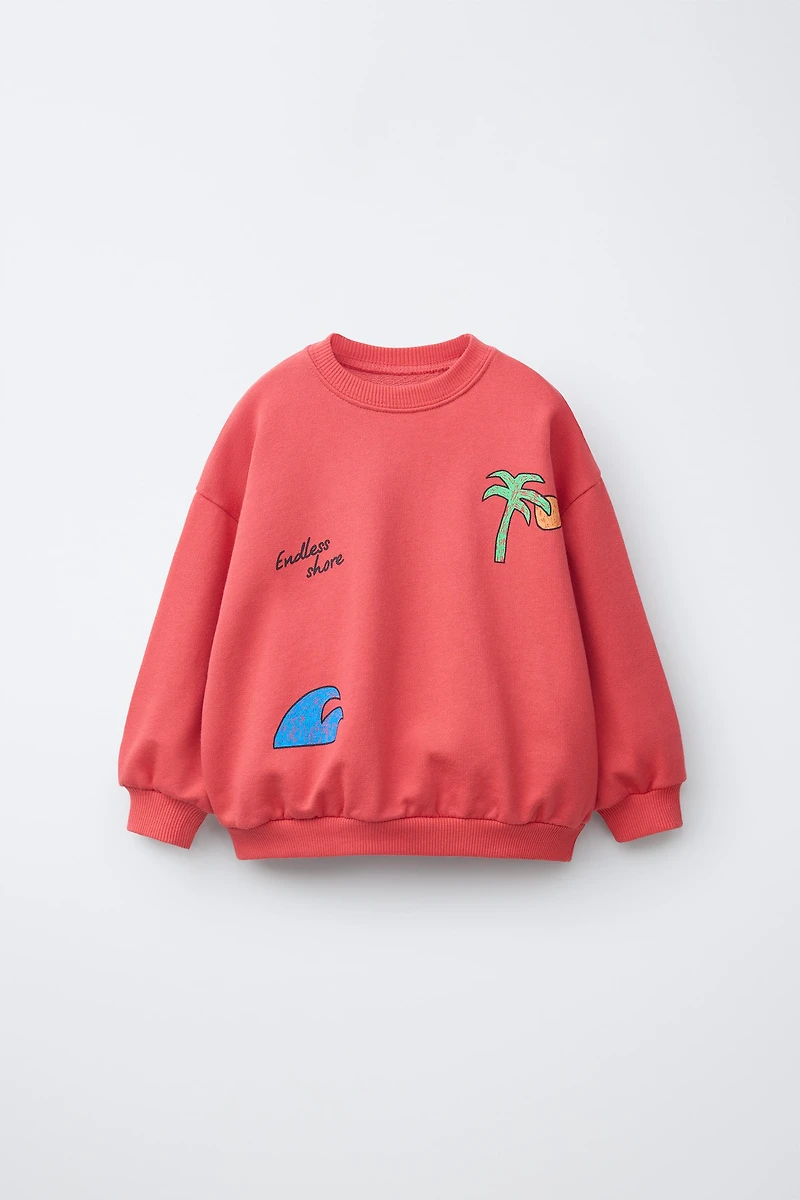 SWEAT IMPRIMÉ PALMIER