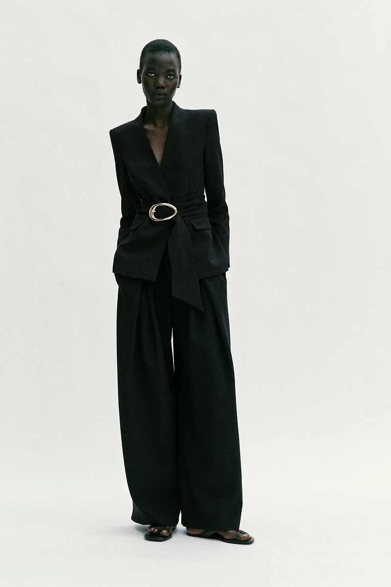 PANTALON TAILLE HAUTE À PINCES