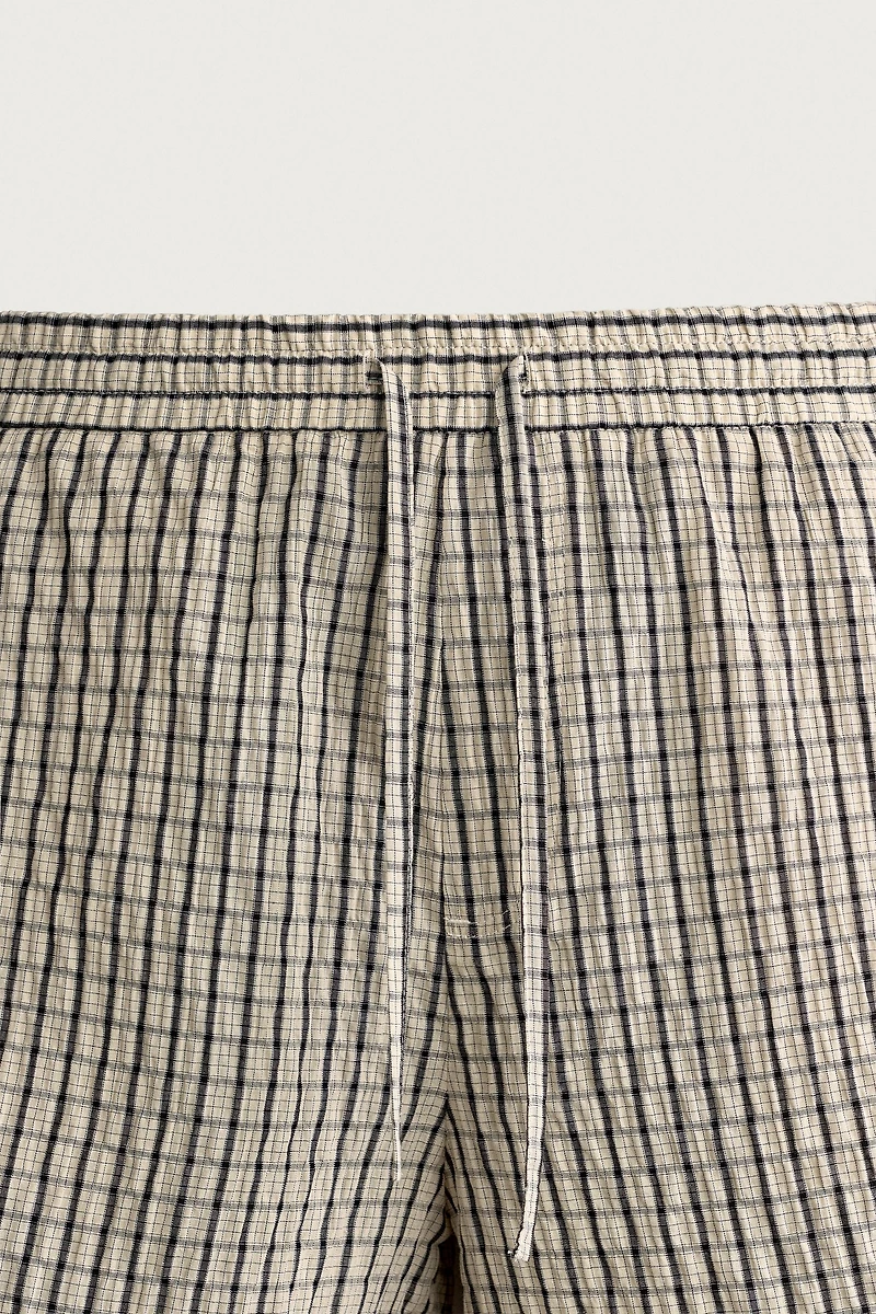 CHECKED RELAXED FIT SHORTS