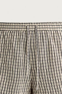 CHECKED RELAXED FIT SHORTS