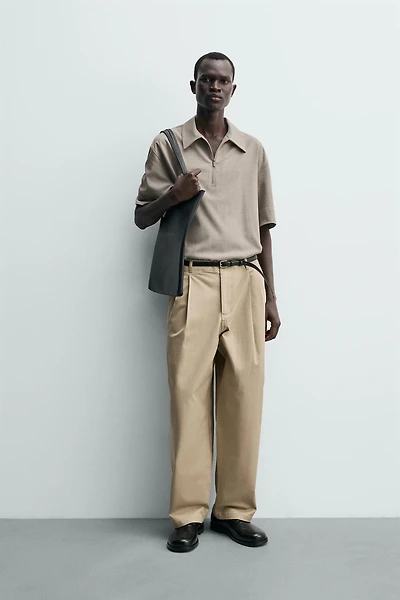 TECHNICAL ZIP POLO SHIRT
