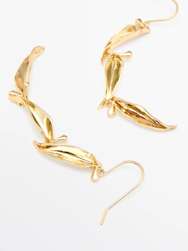 Boucles d’oreilles pendantes feuilles
