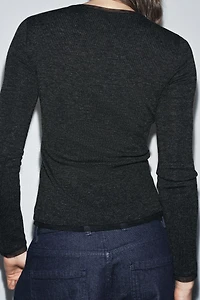 TULLE TRIM T-SHIRT