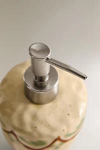 DISTRIBUTEUR SAVON CÉRAMIQUE PEINTE