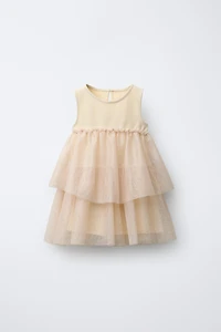 COMBINATION SHIMMER TULLE DRESS
