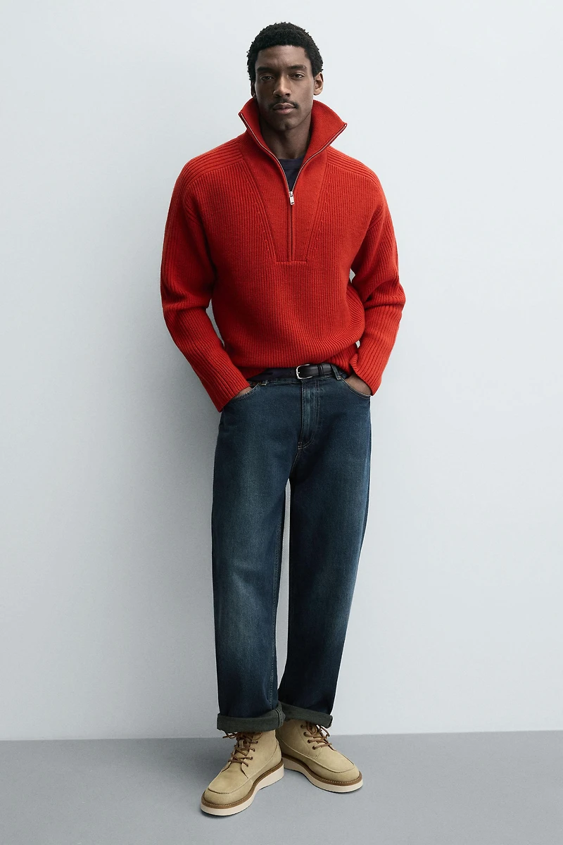 BOTTES À LACETS EN CUIR