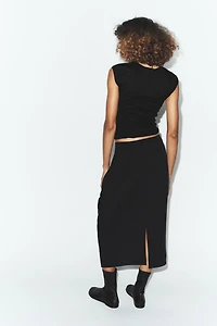 PLEATED MIDI SKIRT