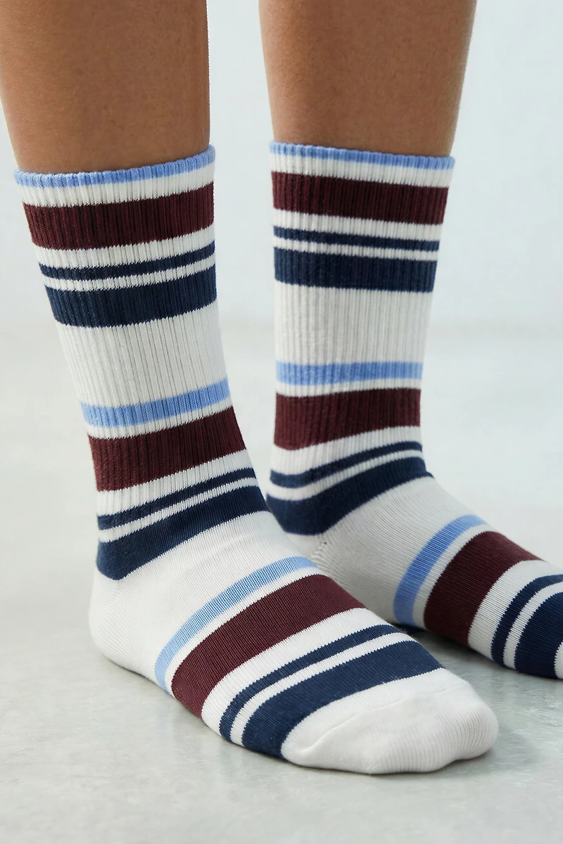 LOT DE DEUX PAIRES CHAUSSETTES LONGUES À RAYURES