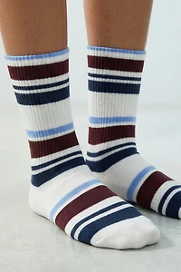 LOT DE DEUX PAIRES CHAUSSETTES LONGUES À RAYURES