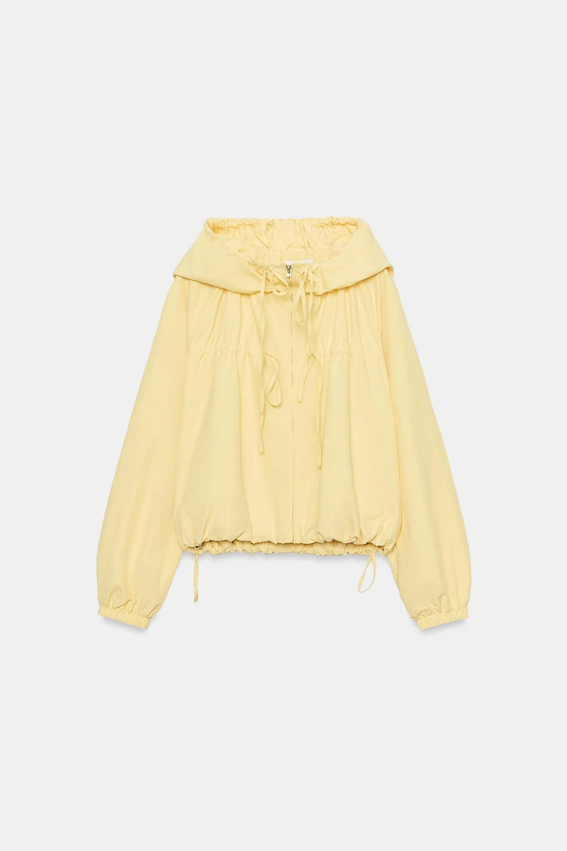 VESTE EN NYLON AVEC LACETS