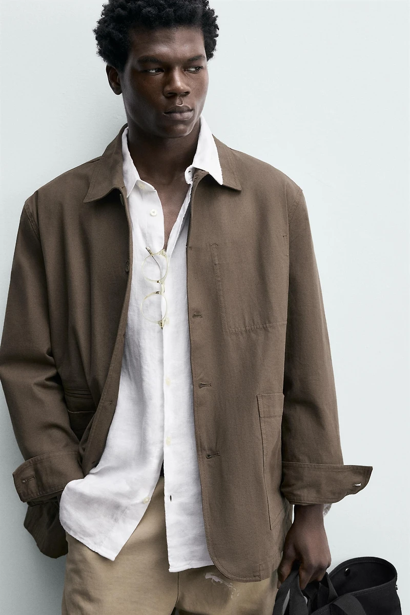 RELAXED FIT COTTON OVERSHIRT