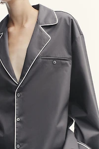 TRIM POPLIN SHIRT