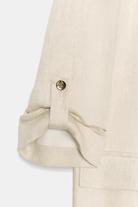OPEN BLAZER WITH ROLLED-UP SLEEVES