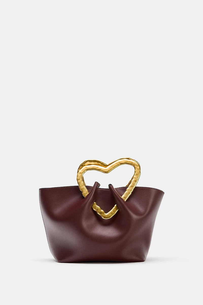 METAL-HANDLE HANDBAG
