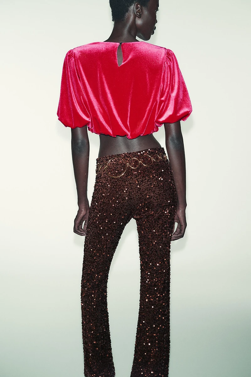 TOP BOULE EN VELOURS