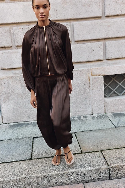 PANTALON BOUFFANT SATINÉ