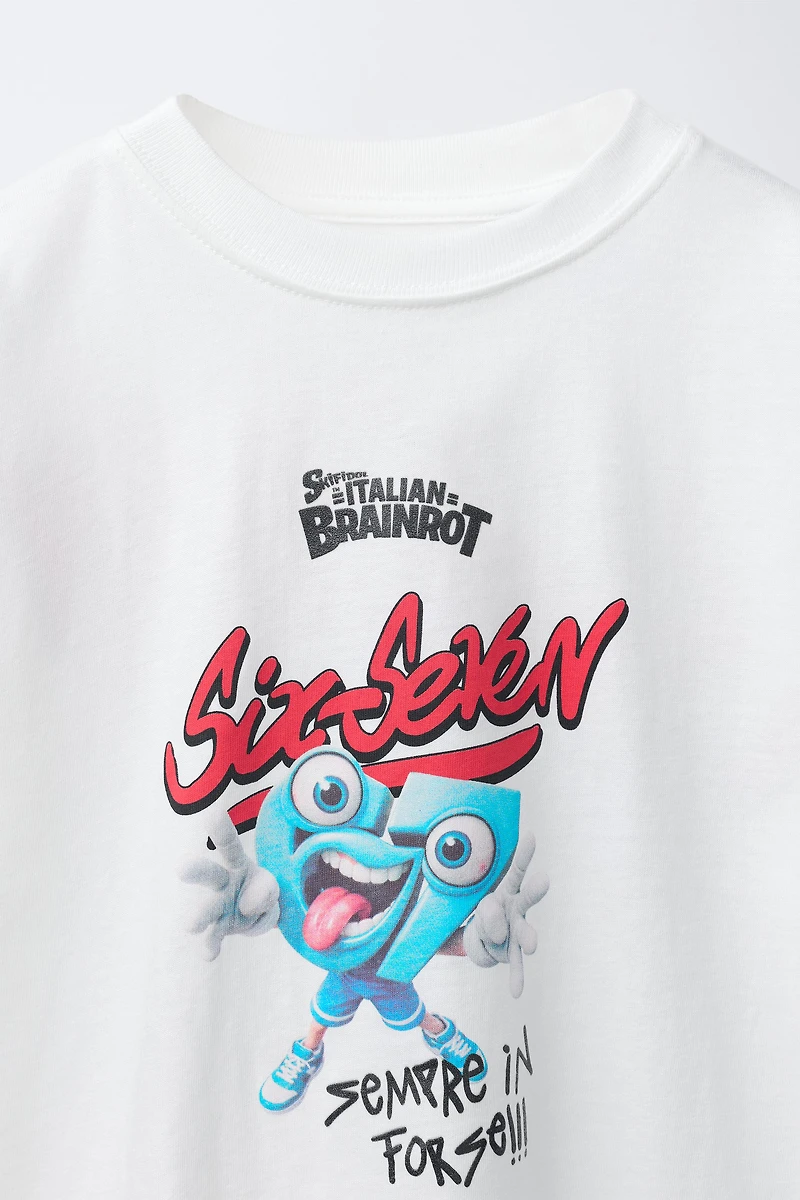 SIX SEVEN SKIFIDOL ITALIAN BRAINROT™ PRINTED T-SHIRT