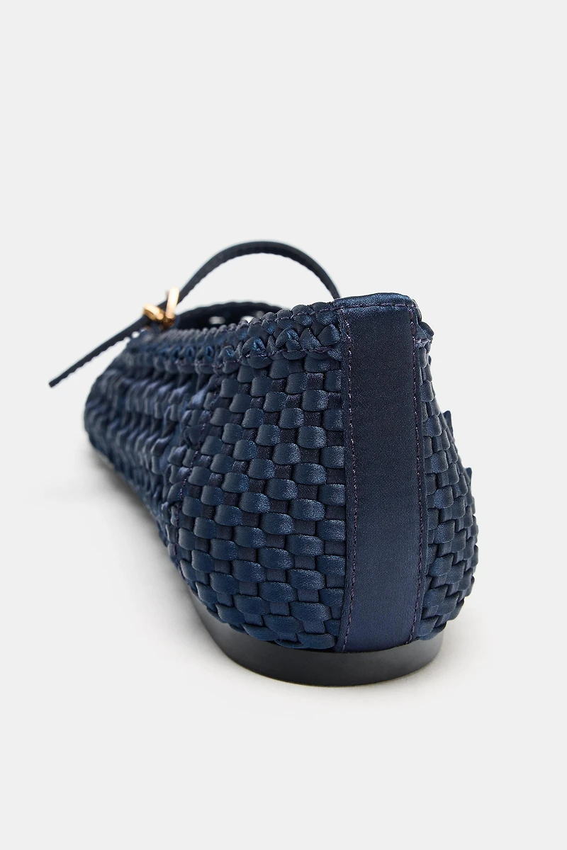 BRAIDED BUCKLE BALLET FLATS