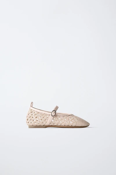 BALLERINES EFFET CROCHET