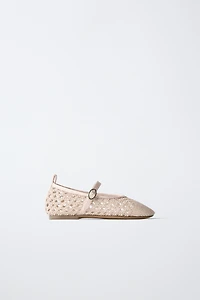 BALLERINES EFFET CROCHET
