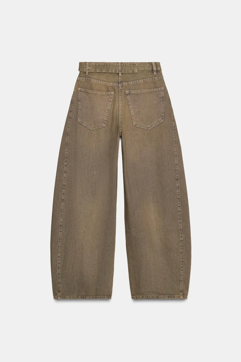 TRF OVERSIZE BARREL LOW-RISE JEANS