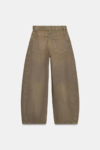 TRF OVERSIZE BARREL LOW-RISE JEANS