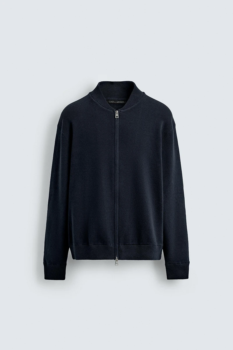 COTTON BLEND KNIT JACKET