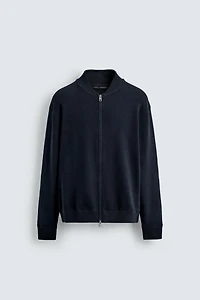 COTTON BLEND KNIT JACKET