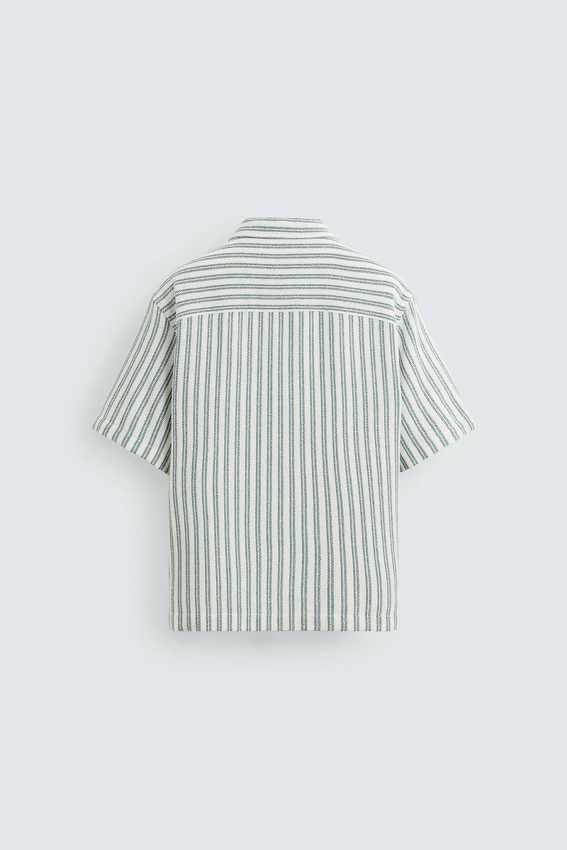 CHEMISE POLO STRUCTURÉE À CHEVRONS