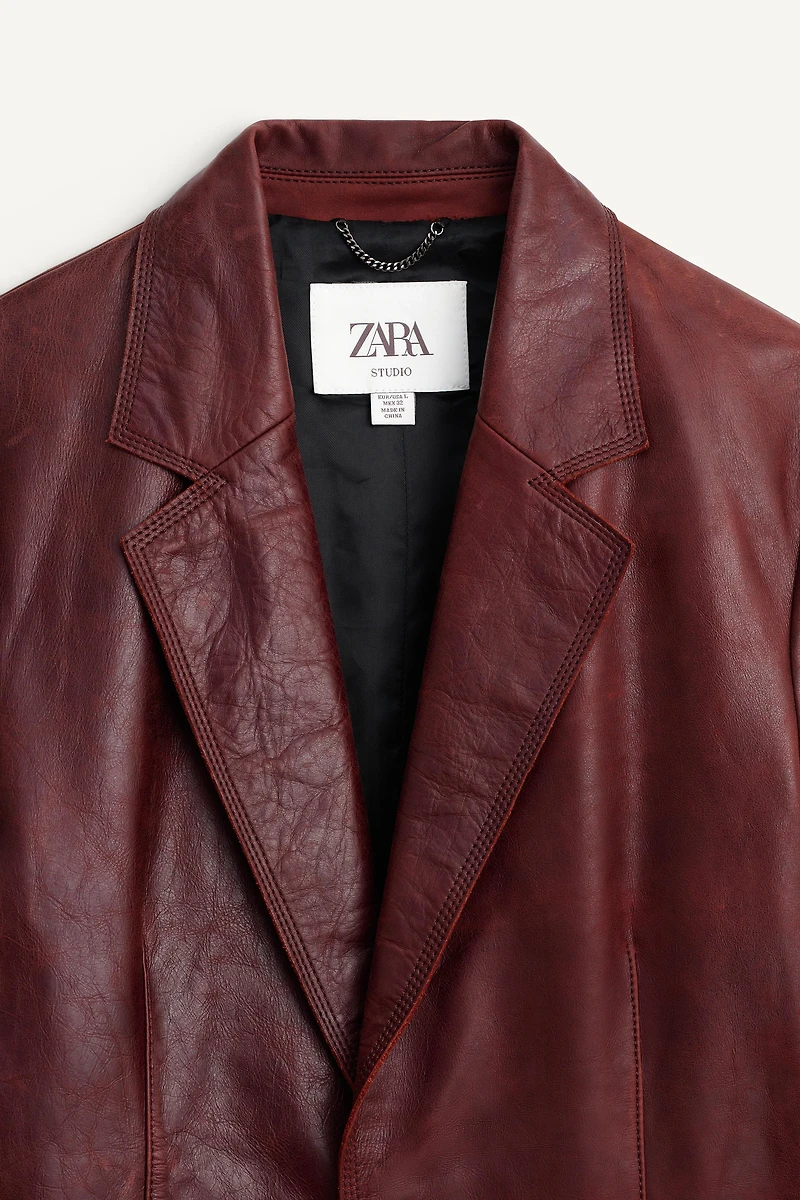 LIMITED EDITION LEATHER SUIT BLAZER