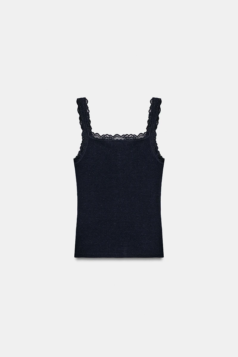 LACE HENLEY TOP