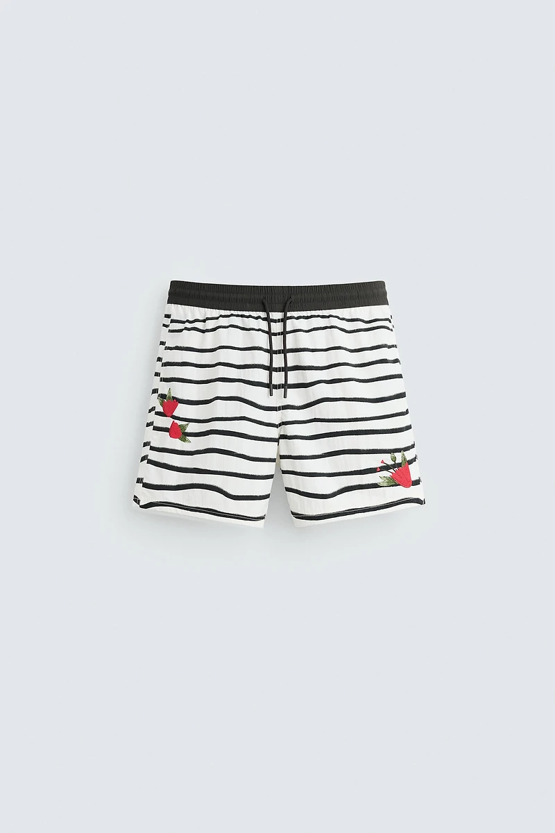OTIS KWAME KYE QUAICOE PRINTED MID-LENGTH SWIMSUIT