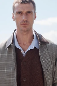 LIMITED EDITION PLAID AND LEATHER TRENCH COAT