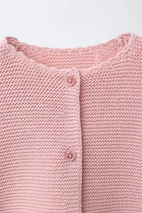 WAVY CABLE KNIT CARDIGAN