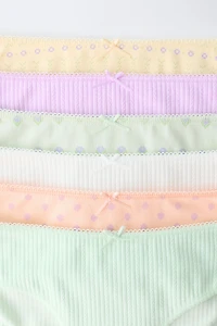 6-14 YEARS / SIX-PACK OF FLORAL UNDERWEAR