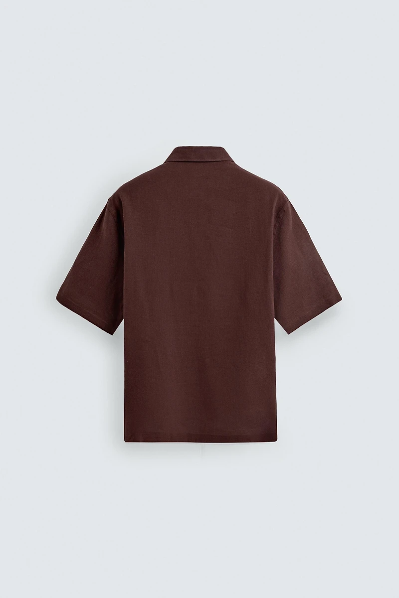 RELAXED FIT LINEN BLEND SHIRT