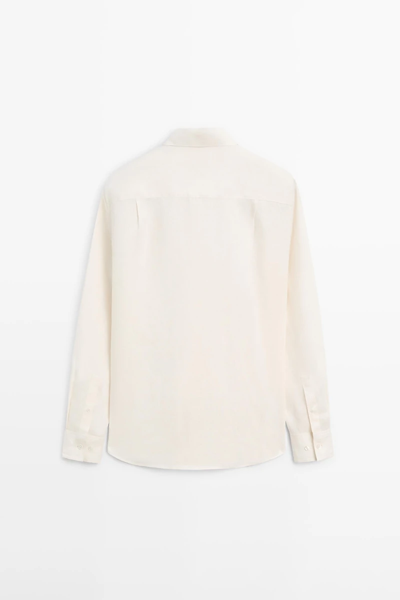 100% linen slim fit shirt