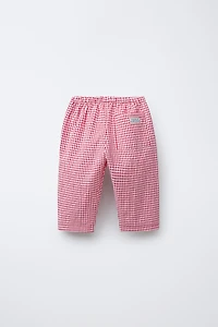 GINGHAM BAGGY PANTS