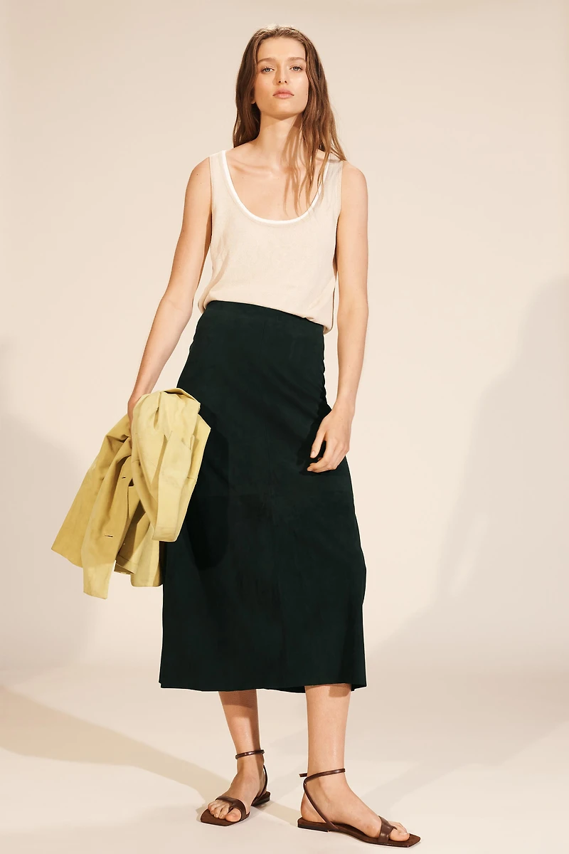 LIMITED EDITION MINIMAL SUEDE SKIRT