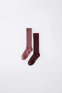 TWO-PACK OF HIGH SOCKS WITH BOW