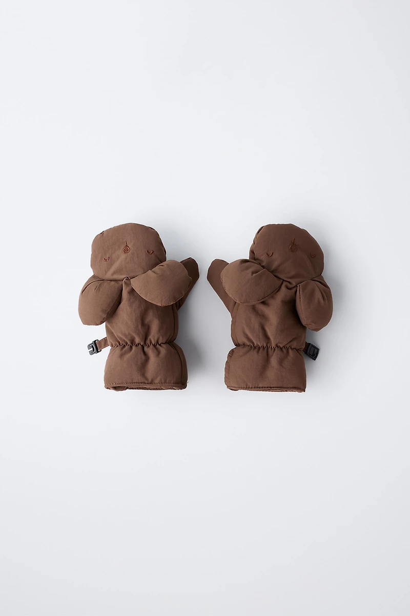 NYLON MITTENS WITH EARS